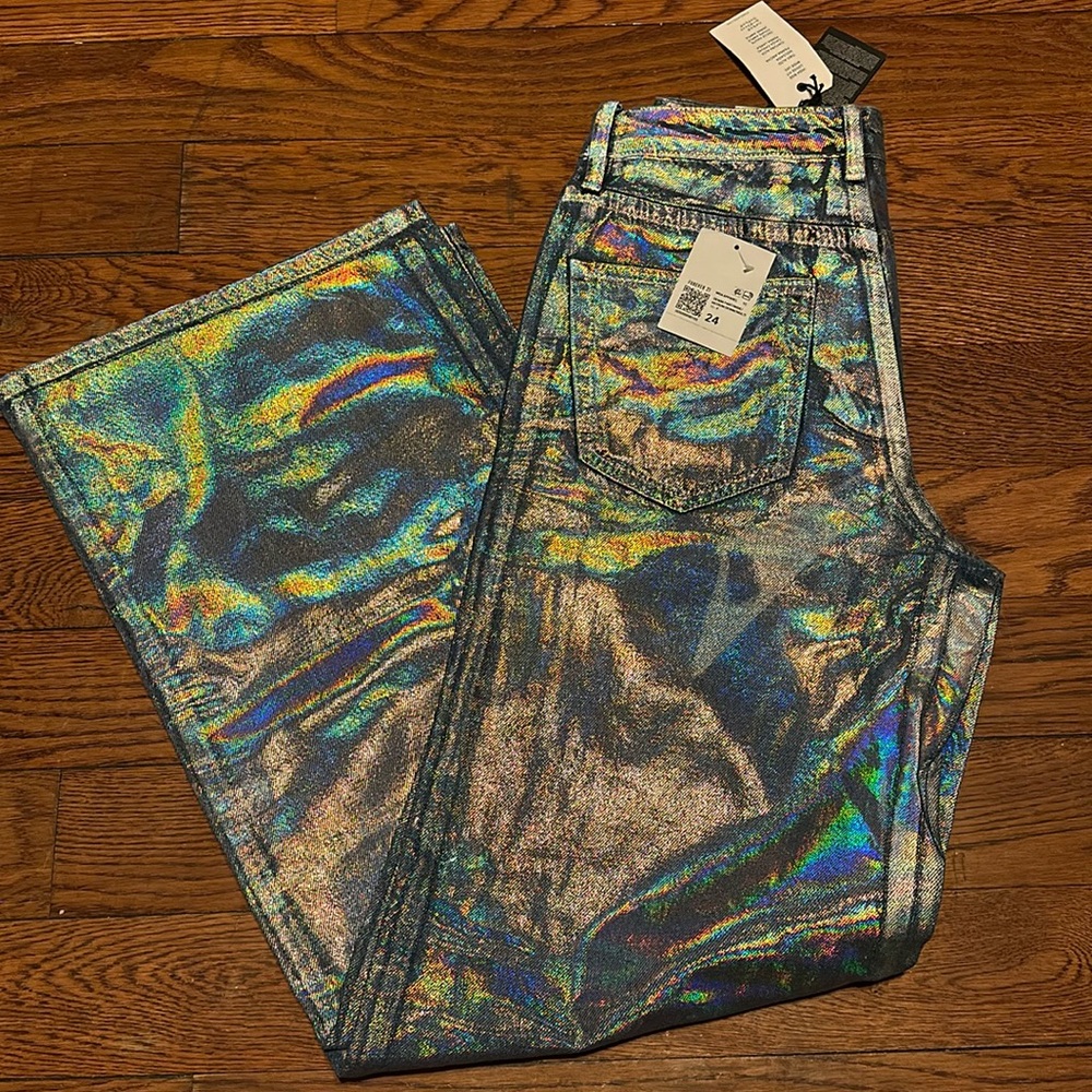 Iridescent jeans